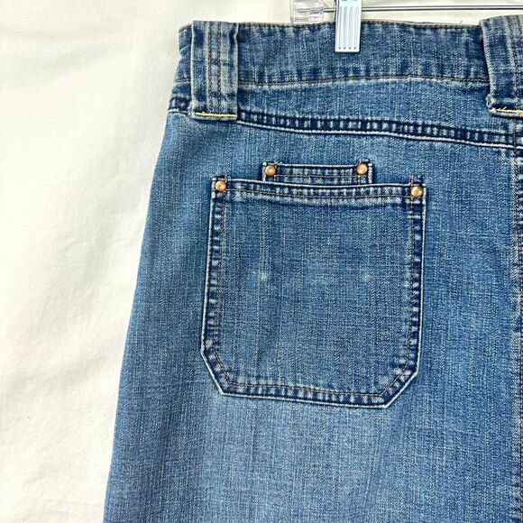 OLD NAVY 2000s Y2K Blue Denim Mini Skirt Patch Pockets Women Plus 16 Retro‎ Boho - Picture 5 of 7